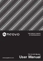 AG Neovo TX-10 User Manual preview