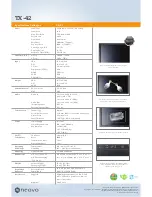 Preview for 2 page of AG Neovo TX-42 Specifications