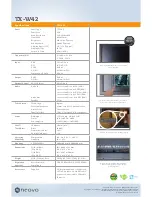 Preview for 2 page of AG Neovo TX-W42 Specifications