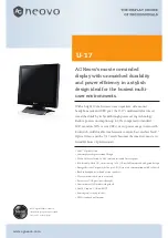 Preview for 1 page of AG Neovo U-17 Specification Sheet