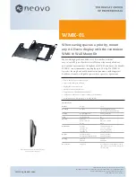 AG Neovo WMK-01 Specifications предпросмотр