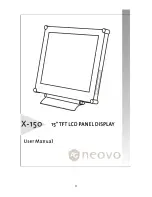 AG Neovo X-150 User Manual preview