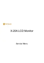 AG Neovo X-20A Service Menu предпросмотр