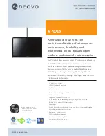 AG Neovo X-W19 Brochure & Specs предпросмотр