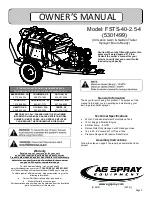 Preview for 1 page of AG SPRAY FSTS-40-2.5-4 Owner'S Manual