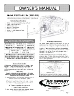 AG SPRAY FSUTL40-12V Owner'S Manual preview