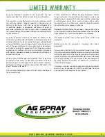 Предварительный просмотр 5 страницы AG SPRAY LA9000 Operation & Maintenance Manual