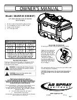 Preview for 1 page of AG SPRAY SILVER25 Owner'S Manual