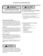 Предварительный просмотр 3 страницы AGA marvel M24AR Installation, Operating And Maintenance Instructions