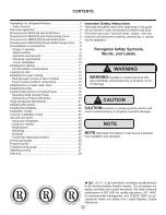 Предварительный просмотр 2 страницы AGA marvel M36SS Installation, Operation And Maintenance Instructions