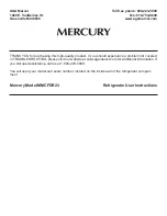 Preview for 1 page of AGA marvel Mercury MMCFDR23 User Instructions