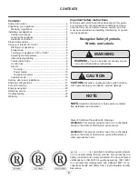 Предварительный просмотр 2 страницы AGA marvel MP15BC Installation, Operation And Maintenance Instructions