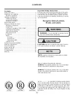 Предварительный просмотр 2 страницы AGA marvel MP15WS Installation, Operation And Maintenance Instructions