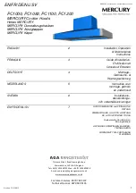 AGA Rangemaster MERCURY PC1000 Installation, Operation & Maintenance Instructions Manual preview