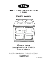 Preview for 1 page of AGA EC3-LM Owner'S Manual