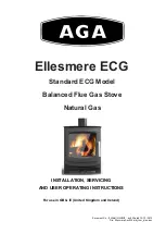 AGA ECG Standard Installation, Servicing And User Operating Instructions preview