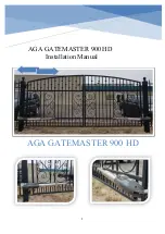 Preview for 1 page of AGA GATEMASTER 900 HD Installation Manual