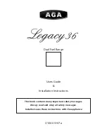 AGA LEGACY 36 User'S Manual & Installation Instructions preview