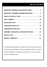 Preview for 3 page of AGame 157042 Owner'S Manual