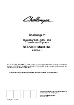 Preview for 1 page of AGCO Challenger RoGator 635 Service Manual