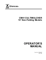 Preview for 1 page of AGCO Glencoe CM41 Operator'S Manual