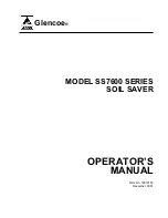 Preview for 1 page of AGCO Glencoe SS7600 Series Operator'S Manual