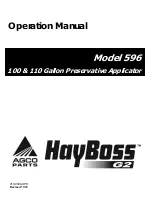 Предварительный просмотр 1 страницы AGCO HayBoss G2 596 Operation Manual