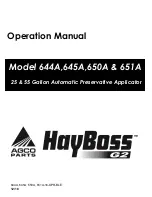 Preview for 1 page of AGCO HayBoss G2 644A Operation Manual