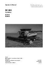 AGCO Valtra BC 800 Operator'S Manual preview