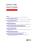 AGFA 1200 Owner'S Manual preview