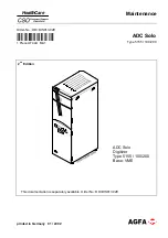 Preview for 1 page of AGFA 200 Maintenance Manual