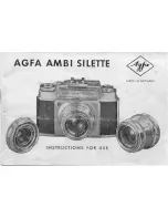 AGFA Ambi Silette Instructions For Use Manual preview