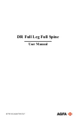 AGFA DR Full Leg Full Spine User Manual preview