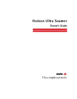 AGFA Horizon Ultra Scanner Owner'S Manual preview