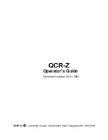 AGFA QCR-Z Operator'S Manual preview