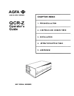 Preview for 2 page of AGFA QCR-Z Operator'S Manual