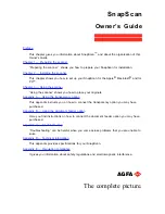 AGFA SnapScan Owner'S Manual preview