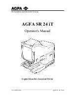 AGFA SR 24 iT Operator'S Manual предпросмотр