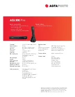 Preview for 2 page of AgfaPhoto AS1300 Pro Specifications