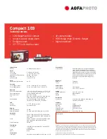 Предварительный просмотр 2 страницы AgfaPhoto Compact 103 Specifications