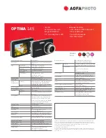 Предварительный просмотр 2 страницы AgfaPhoto Optima 145 Specifications