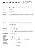 AGFEO AS 33 Short-Form Operating Instructions preview