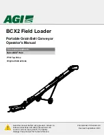 Предварительный просмотр 1 страницы AGI Batco BCX2 1544 Operator'S Manual