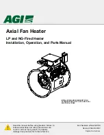 Preview for 1 page of AGI GGH-8361LO Installation, Operation, And Parts Manual