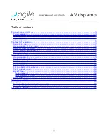 Preview for 2 page of AGILE AV dsp amp User Manual