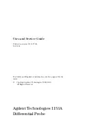 Agilent Technologies 1153A User And Service Manual preview