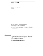 Agilent Technologies 16522A User Manual preview