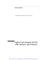 Предварительный просмотр 2 страницы Agilent Technologies 16712A Help Manual