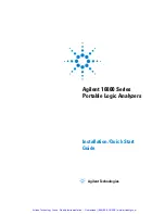 Предварительный просмотр 2 страницы Agilent Technologies 16800 Series Installation & Quick Start Manual