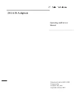 Agilent Technologies 281A Operating And Service Manual preview